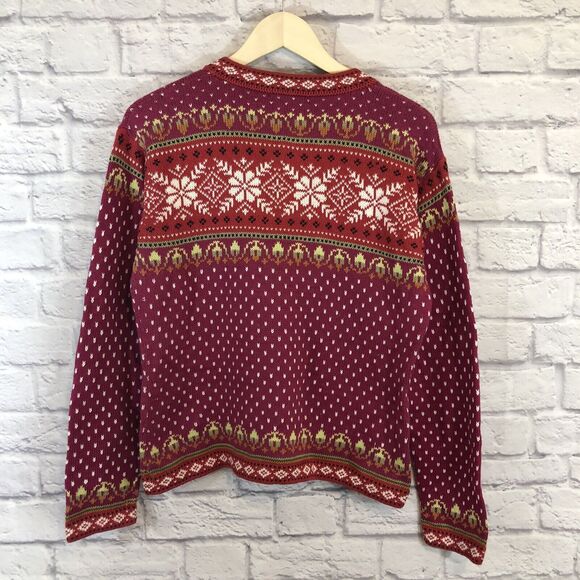 Peruvian Sweater Chaska Medium Hand Made Peru Cotton Top Metal Hooks Womens - Picture 2 of 12